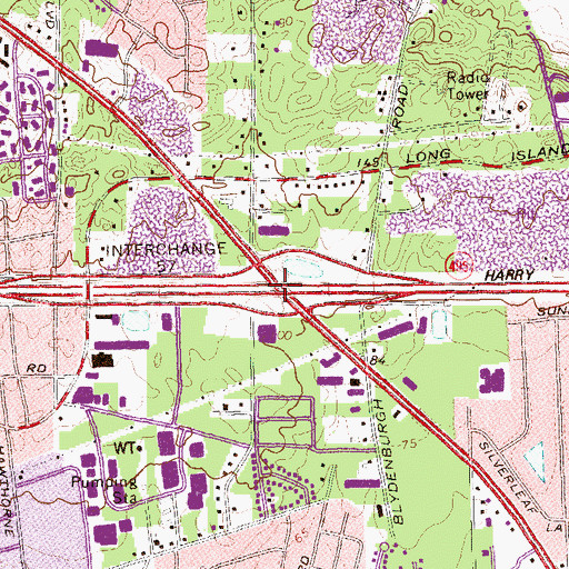 Topographic Map of Interchange 57, NY