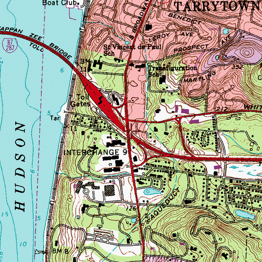 Topographic Map of Interchange 9, NY