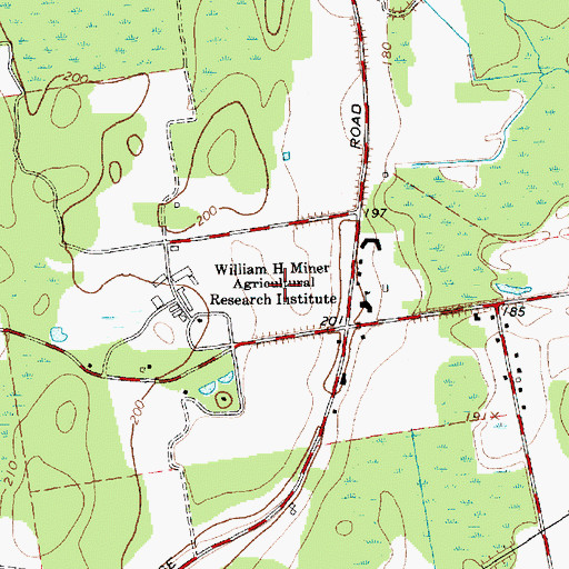 Topographic Map of William H Miner Agricultural Research Institute, NY