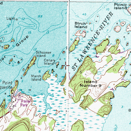 Topographic Map of Holiday Island, NY