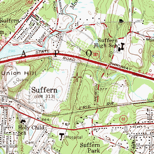 Topographic Map of Ciba-Geigy Heliport, NY