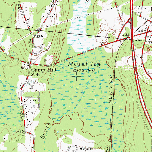 Topographic Map of WRKL-AM (New City), NY
