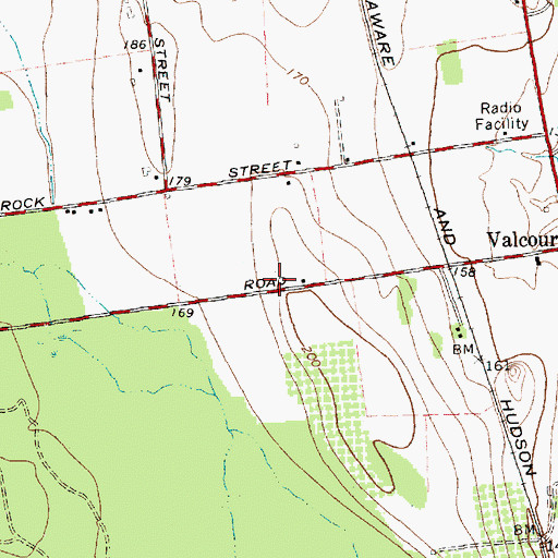 Topographic Map of WKDR-AM (Plattsburgh), NY