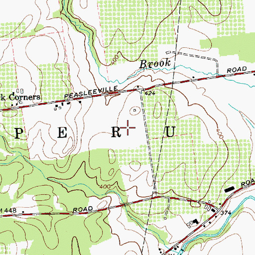 Topographic Map of Town of Peru, NY