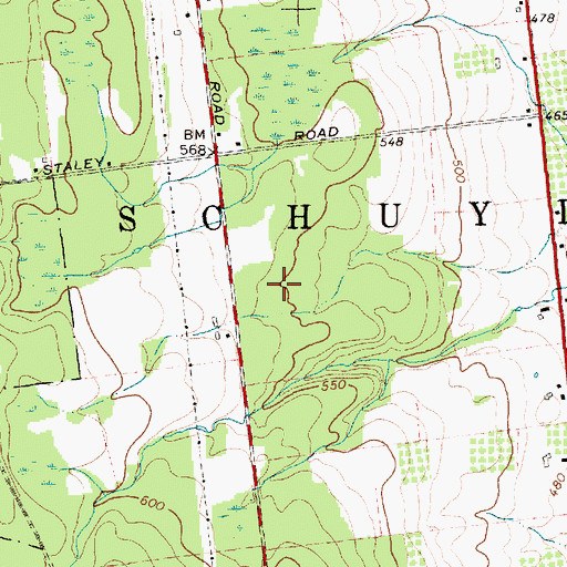 Topographic Map of Town of Schuyler Falls, NY