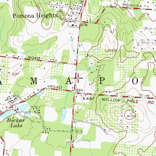Topographic Map of Wesley Hills, NY