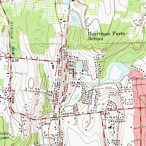 Topographic Map of Kaser, NY