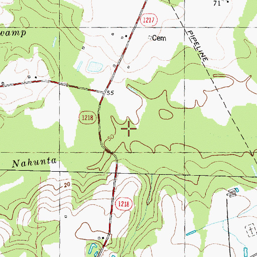 Topographic Map of Appletree Swamp, NC
