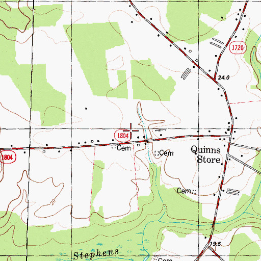 Topographic Map of Bethany Chapel, NC