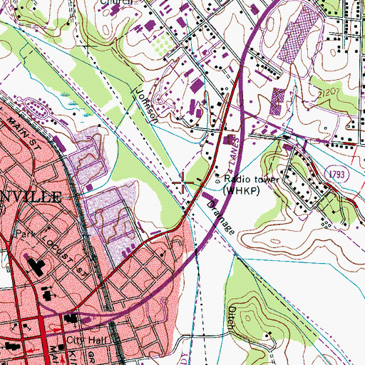 Topographic Map of Devils Fork, NC