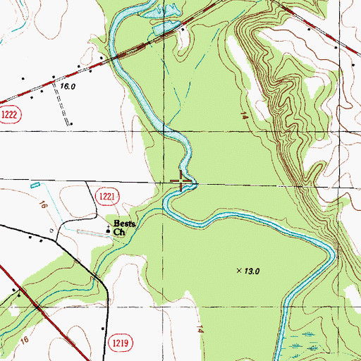 Topographic Map of Fort Run, NC