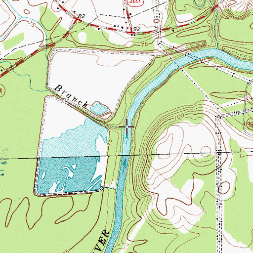 Topographic Map of Halfmile Branch, NC