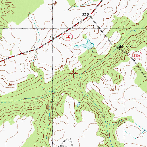 Topographic Map of Harris Millpond, NC