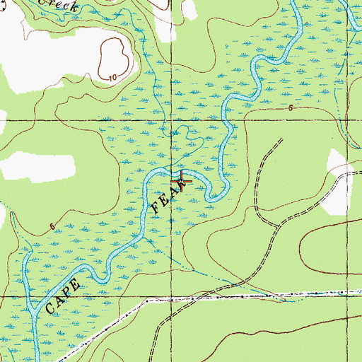 Topographic Map of Island Creek, NC