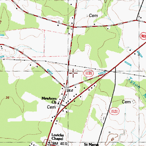 Topographic Map of Jason School, NC
