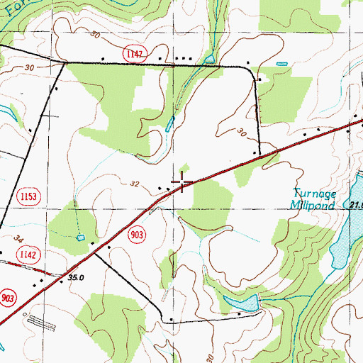 Topographic Map of Newbern School, NC