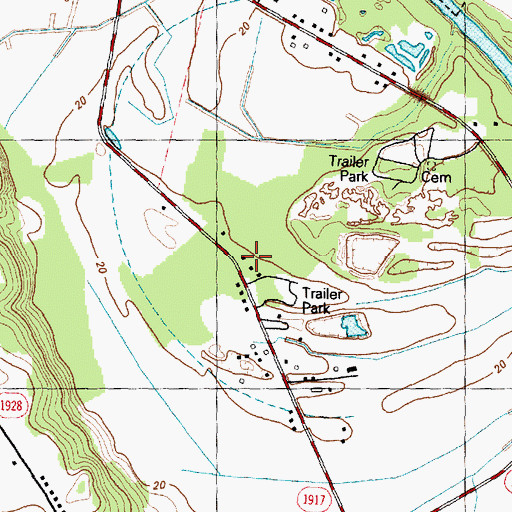 Topographic Map of Old Smoky Church, NC