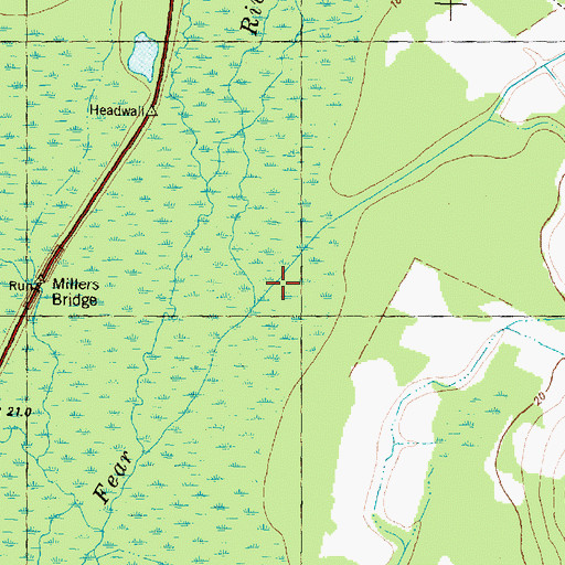 Topographic Map of Panther Creek, NC
