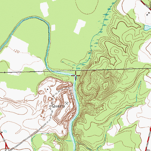 Topographic Map of Spring Branch, NC