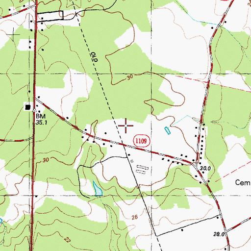 Topographic Map of Suggs Siding, NC