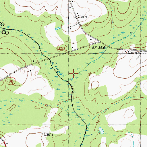 Topographic Map of Ward Run, NC
