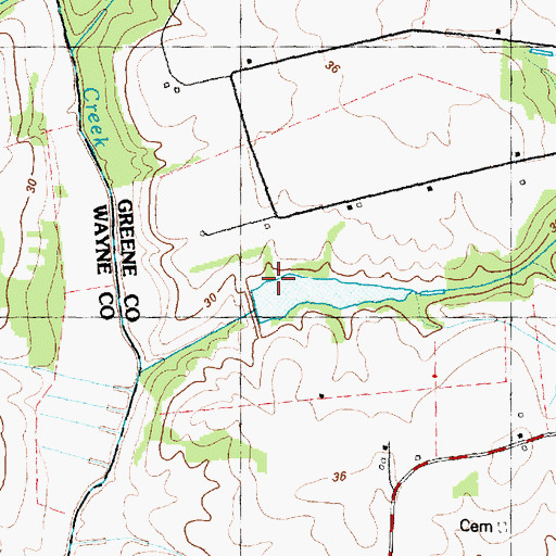 Topographic Map of A G Phelps Dam, NC