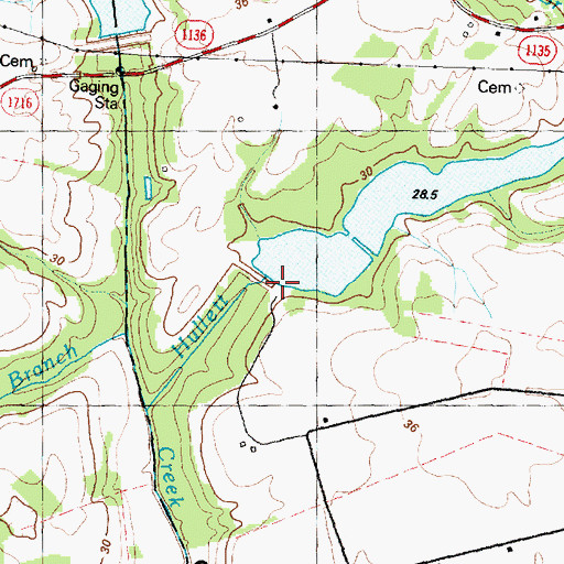 Topographic Map of A P Cobb Dam, NC