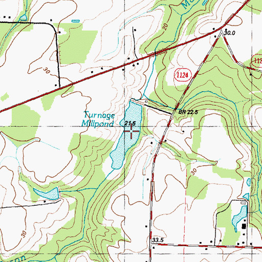 Topographic Map of Turnage Millpond, NC