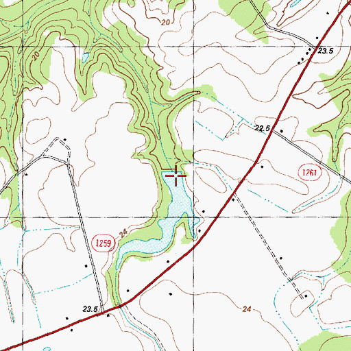 Topographic Map of Monts Pond Dam, NC