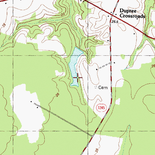 Topographic Map of Tyers Pond, NC