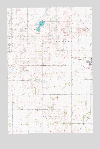 Cooperstown West, ND USGS Topographic Map