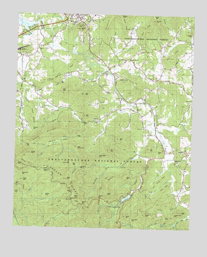 Coosa Bald, GA USGS Topographic Map