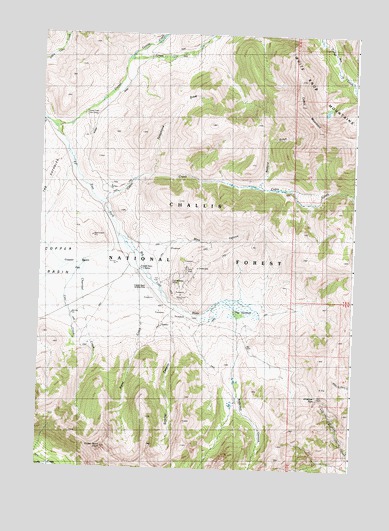 Copper Basin Knob, ID USGS Topographic Map