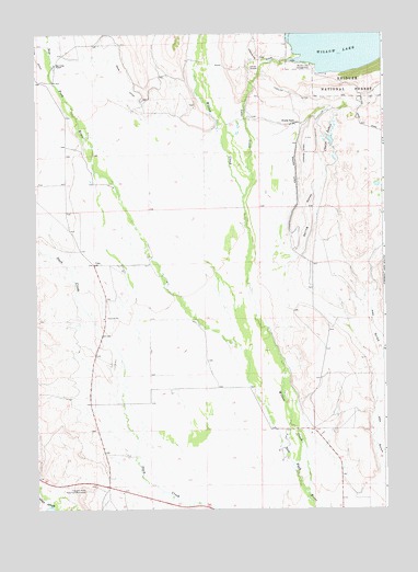 Cora, WY USGS Topographic Map
