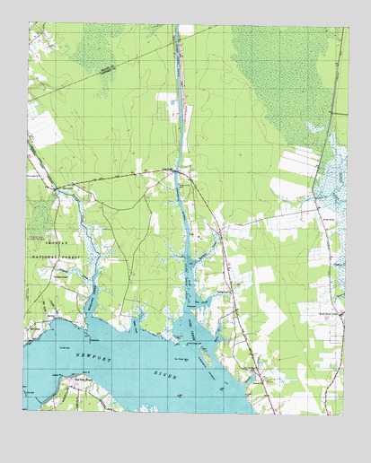 Core Creek, NC USGS Topographic Map
