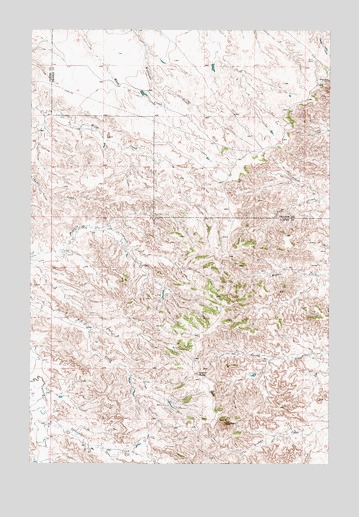 Corral Butte, MT USGS Topographic Map