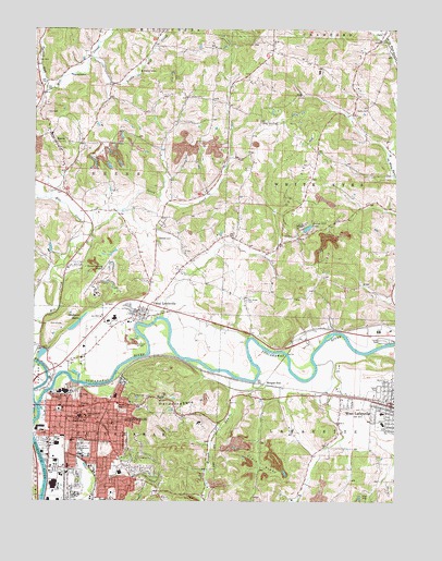 Coshocton, OH USGS Topographic Map