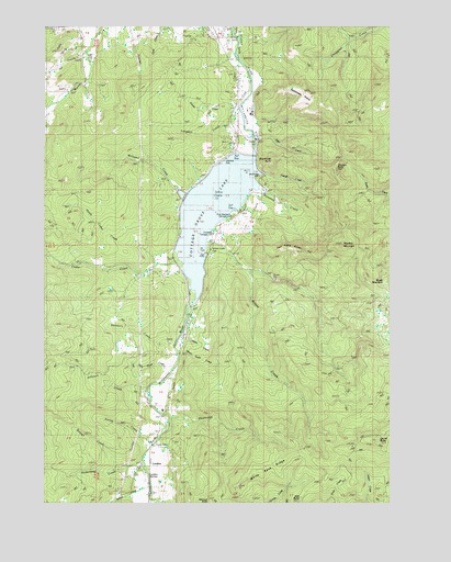 Cottage Grove Lake, OR USGS Topographic Map