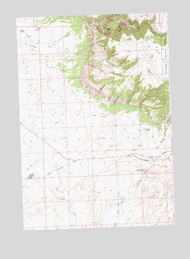 Cottonwood Canyon, WY USGS Topographic Map