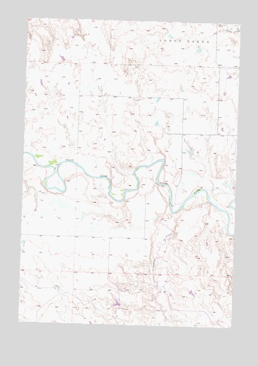 Cottonwood Creek NE, SD USGS Topographic Map