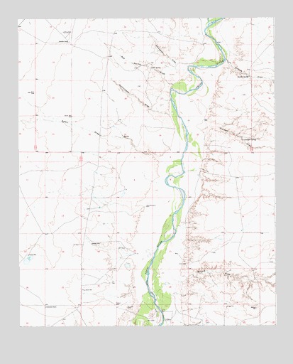 Cottonwood Draw, NM USGS Topographic Map