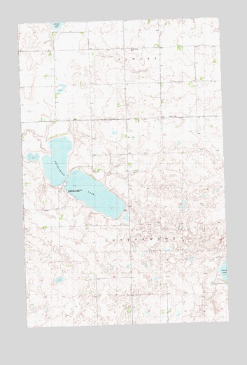 Cottonwood Lake, ND USGS Topographic Map