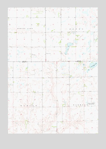 Cottonwood Lake, SD USGS Topographic Map