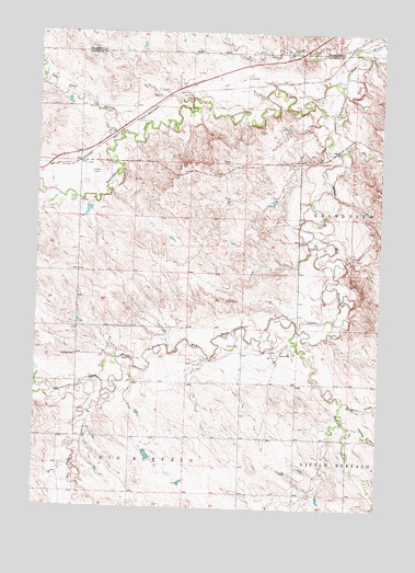 Cottonwood NE, SD USGS Topographic Map