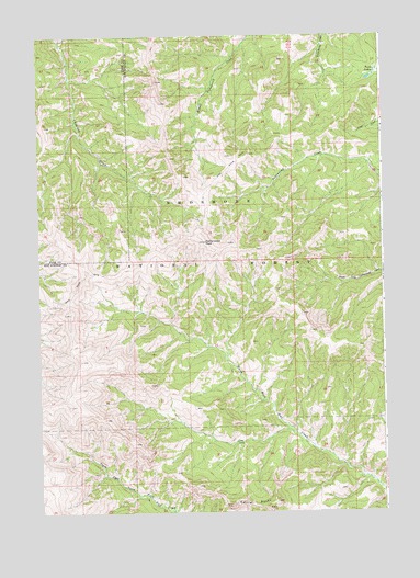 Cottonwood Peak, WY USGS Topographic Map