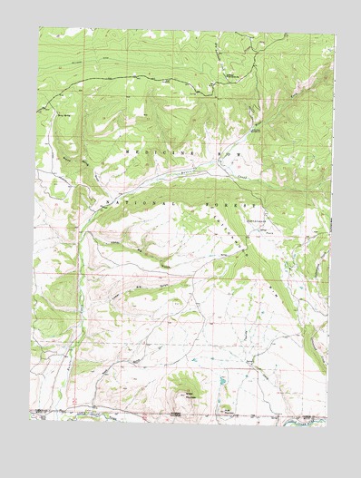 Cottonwood Rim, WY USGS Topographic Map
