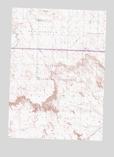 Cottonwood SE, SD USGS Topographic Map