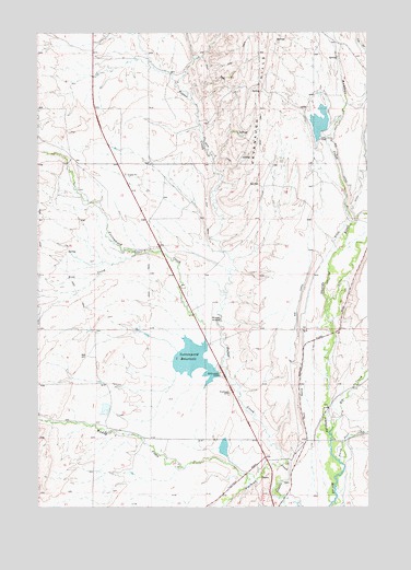 Cottonwood Reservoir, MT USGS Topographic Map