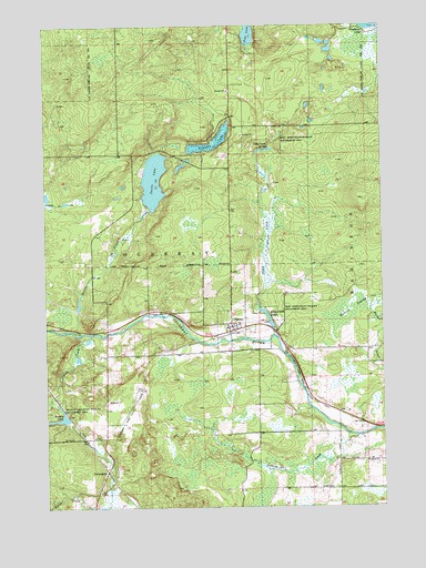 Couderay, WI USGS Topographic Map