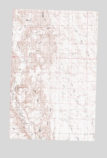 Coulter Coulee, MT USGS Topographic Map